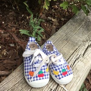 Keds Size 2 Infant Blue Gingham with Fruit